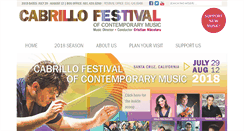 Desktop Screenshot of cabrillomusic.org