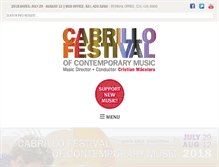 Tablet Screenshot of cabrillomusic.org